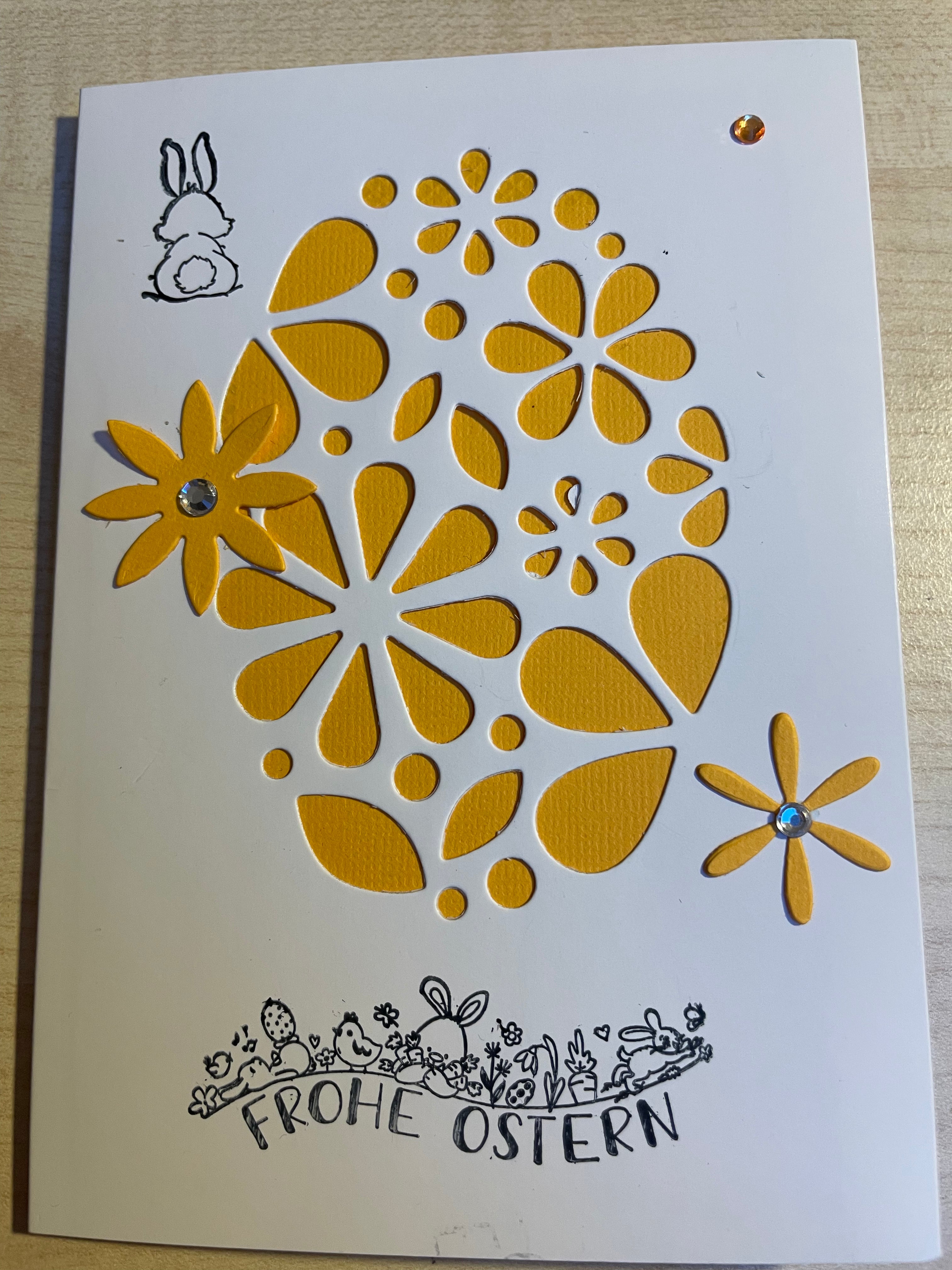 Osterkarte Blumen-Ei