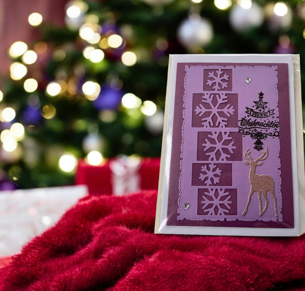 Grußkarte Schneeflocken