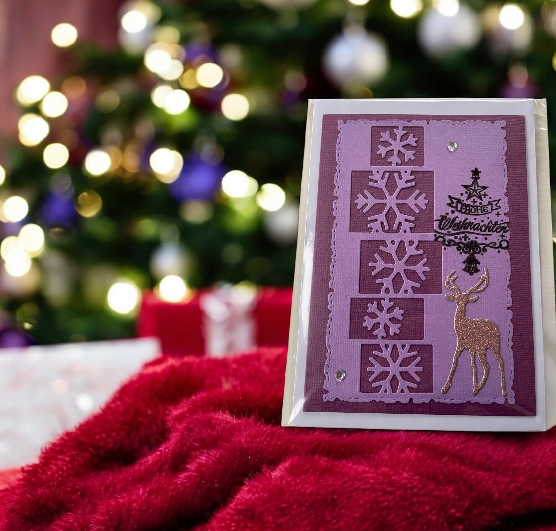 Grußkarte Schneeflocken