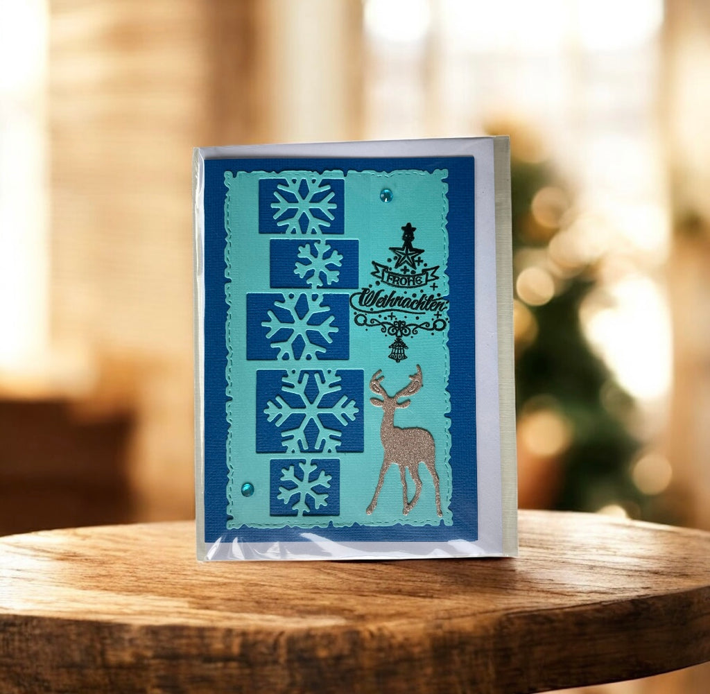 Grußkarte Schneeflocken