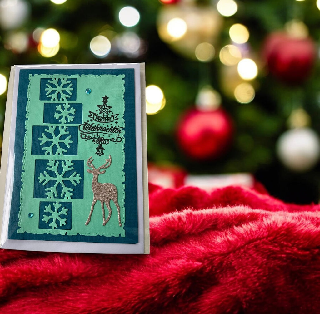 Grußkarte Schneeflocken